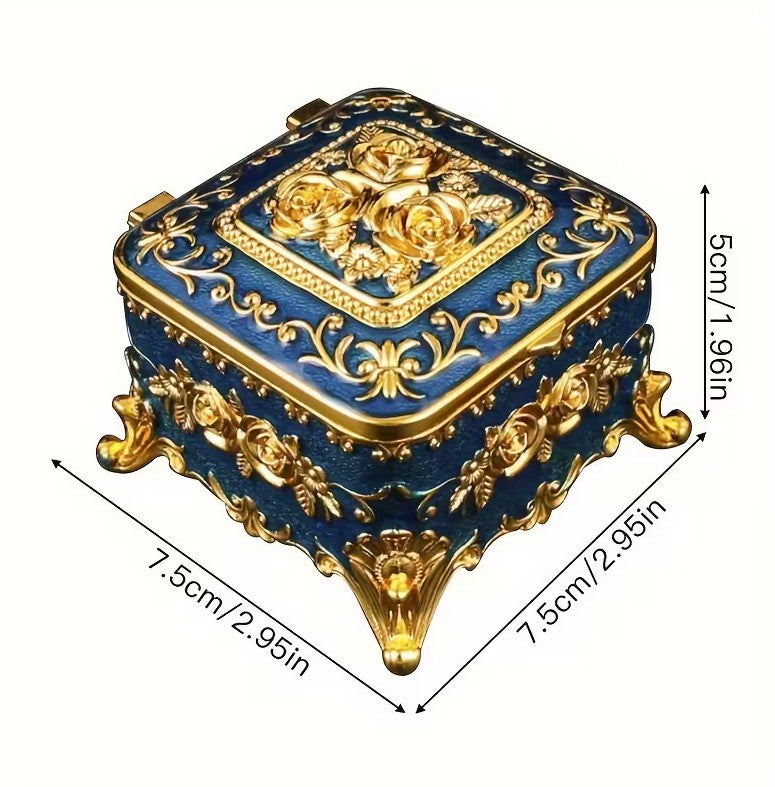 Auriva Box – Elegant Floral Metal Jewelry Box & Organizer