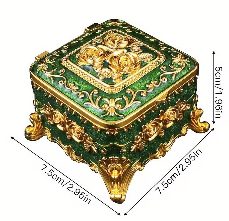 Auriva Box – Elegant Floral Metal Jewelry Box & Organizer