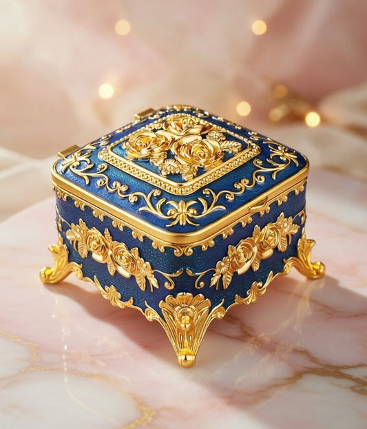Auriva Box – Elegant Floral Metal Jewelry Box & Organizer