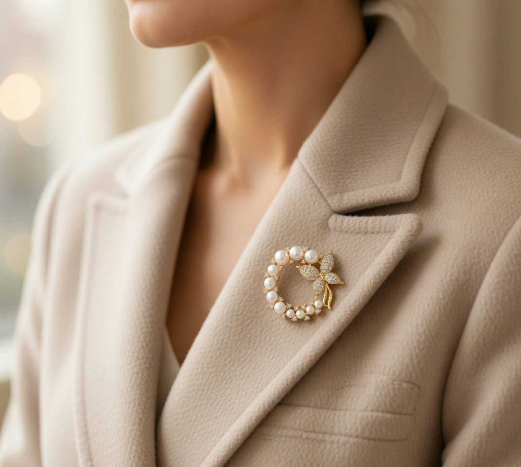 Aurea Pearl Brooch