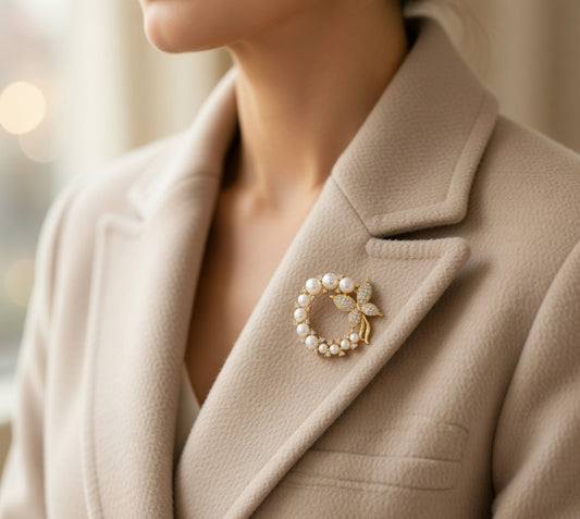 Aurea Pearl Brooch